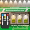JIAQIYAN Dimmable Spotlights Indoor 2 Pack, 5W Adjustable LED Up