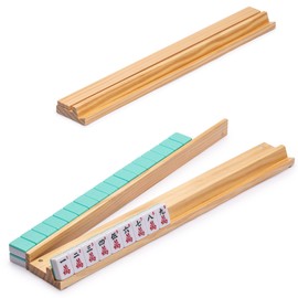 Yellow Mountain Imports American Mahjong Set, Harbor Mint with Beige and Blue Soft Case - 4 All-in-One Racks with Pushers, Wright Patterson Scoring Coins, Dice, & Wind Indicator