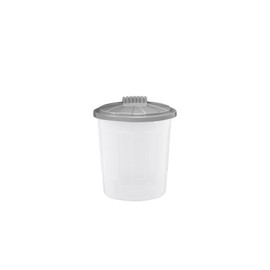 8L 8 Litre Small Storage Bin with Twist Lock Lid Waste Dustbin Storage Bin For Office Home and Garden - Made In UK (Cool Grey)