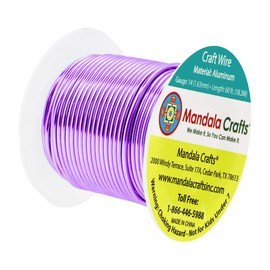 Mandala Crafts Anodized Aluminum Craft Wire for Jewelry Making - Bendable Flexible Lavender Crafting Wire 14 Gauge Wire Colored for Bonsai - Armature Wire for Sculpting