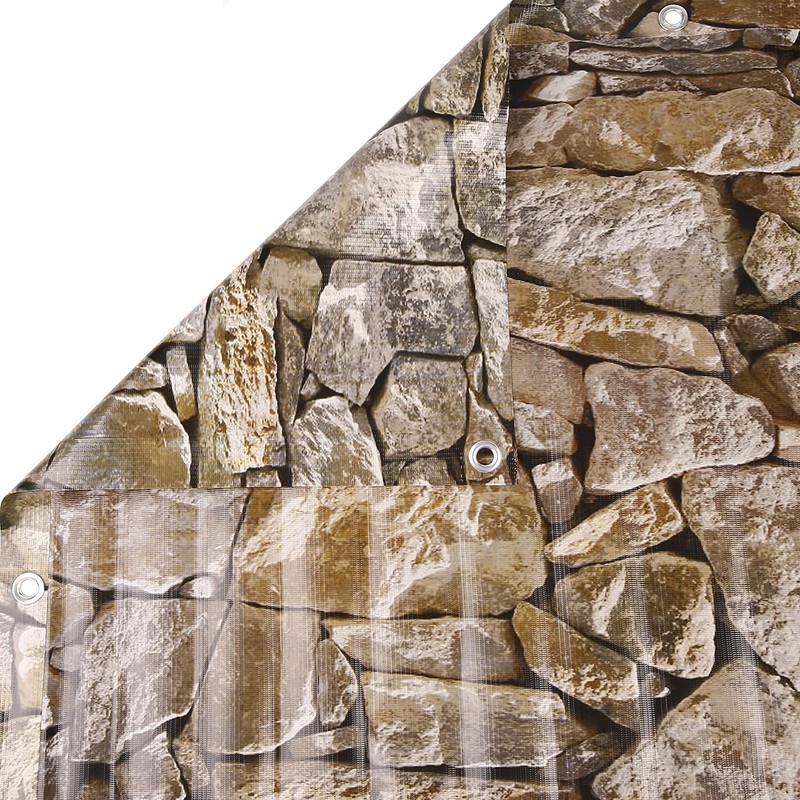 NAIMORUI PVC Balcony Privacy Screen Decorative Balcony Cover with Nylon