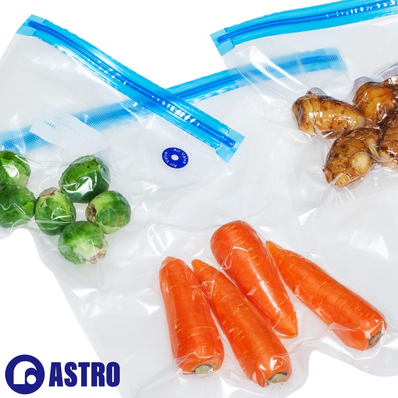 Astro 623-32 Vacuum Storage Bags, For Food, Set of 12,
