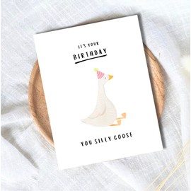 Silly Goose Birthday Card | In Love Card | Birthday Card For Husband Wife Boyfriend Girlfriend Mom Dad | Funny Birthday Card | Greeting Card