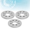 3Pcs Spur Gear 8 Holes Aluminium 4mm Thickness 14mm Centre