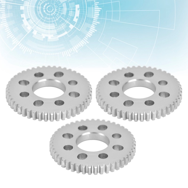 3Pcs Spur Gear 8 Holes Aluminium 4mm Thickness 14mm Centre