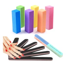 13 Limas Para Uñas Manicure Sponge Y Pulidores Profesionales