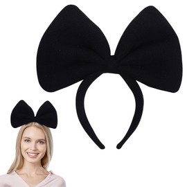 scicent Girls Soft Velvet Headband Plain Bow Headbands Glitter Party Decoration Cosplay Costume for Women Cute Hair Accessories for Girls Party Wedding - 34117