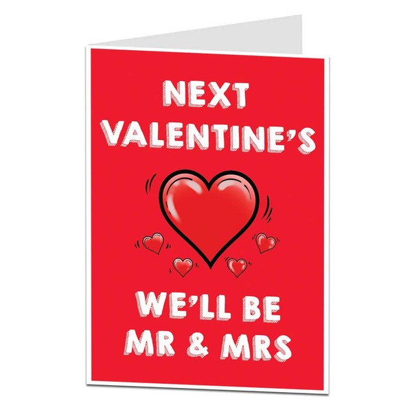 LimaLima Next Valentine's Day We'll Be Mr & Mrs Cute Fiancé Valentine Card