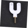 LALAFINA U Shape 3.5mm Headphone Splitter Adapter Mic Converter Stereo
