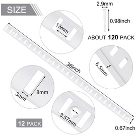 12 Pcs 36 Inch Pilaster Shelf Brackets and 72 Pcs Shelf Clips Adjustable Shelf Pilaster Standards Metal Mortise Mount Pilaster Shelf Track for Wall Shelving System Closet Organization Storage (White)