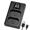 DSTE NP-FZ100 Battery Charger, Dual LCD Charger Compatible with Sony