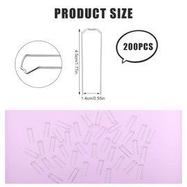 200pcs 1.7 Inch Floral Pins for Foam, Stainless Steel Greening Pins Floral U-Pin Fern Pin with Storage Box for Straw Wreath Holiday Arrangement (Silver)