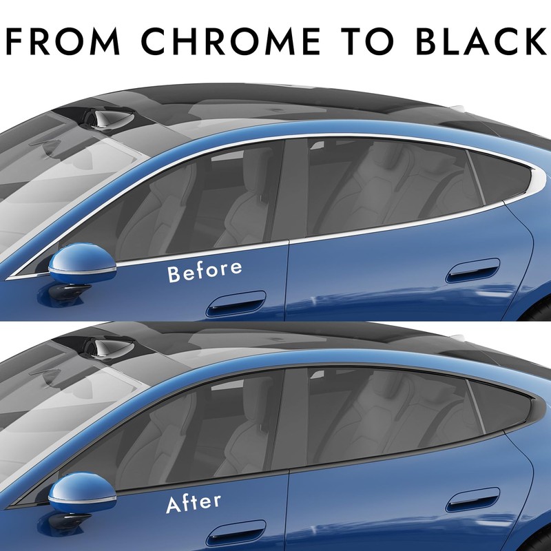 FAFALITHIC 4 in x 30 ft Chrome Delete Vinyl Wrap