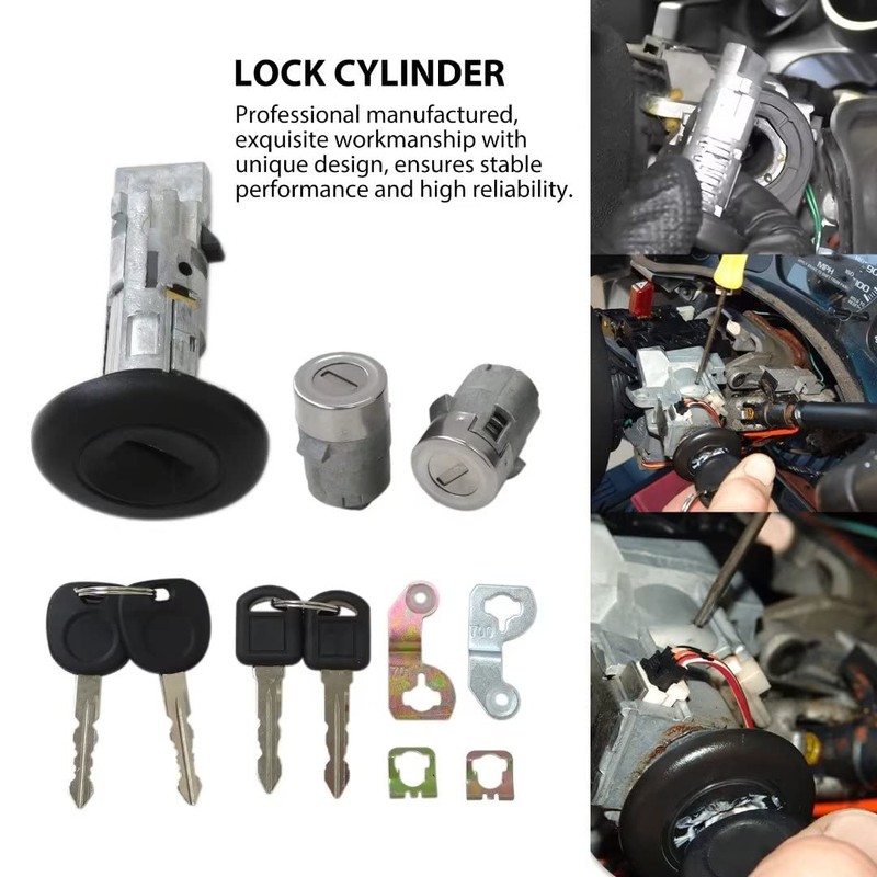 707835, 924-725 Ignition Switch Lock Cylinder with Pair Front Door