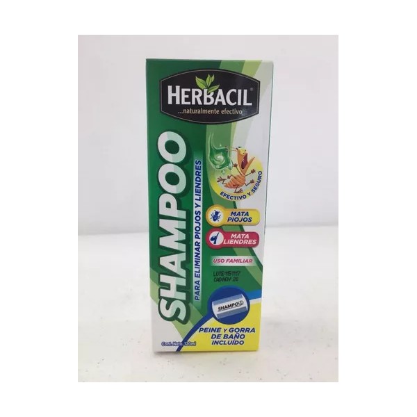 Herbacil  Shampoo Para Piojos Y Liendres Herbacil 120 Ml