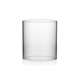 WGVI Hurricane Candle Holder Sleeve, Wide 5.5", Height 6", Clear Glass Cylinder Candleholder, Chimney Tube, Open Ended Candle Shade, 1 Piece