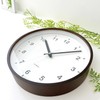 KATOMOKU plywood wall clock, brown, sweep (continuous second hand) km-35M