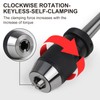 EFUTURETIME Keyless Drill Chuck B16, 1-13 mm, with Taper Mandrel