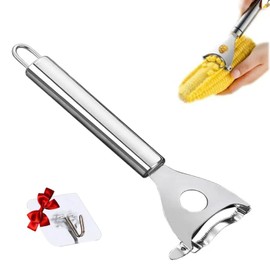 Cobb Gobbler corn peeler, 2025 New Cobb Gobbler Corn Peeler，Cobb Gobbler grain thresher, labor-saving and fast Cobb Gobbler labor-saving corn peeler, corn cob peeling tool (Silver(1Pcs))