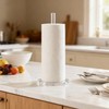 WORHE Paper Towel Holder Countertop Clear Acrylic 5.9" Diameter Thickening