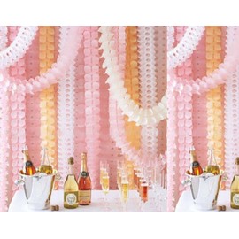 9 Pcs Four-Leaf Paper Garland Reusable Foldable Towel Garlands Streamers for Wedding and Event Party Decorations Hanging Paper Flowers Decorative,3.6M / 11.81 FT