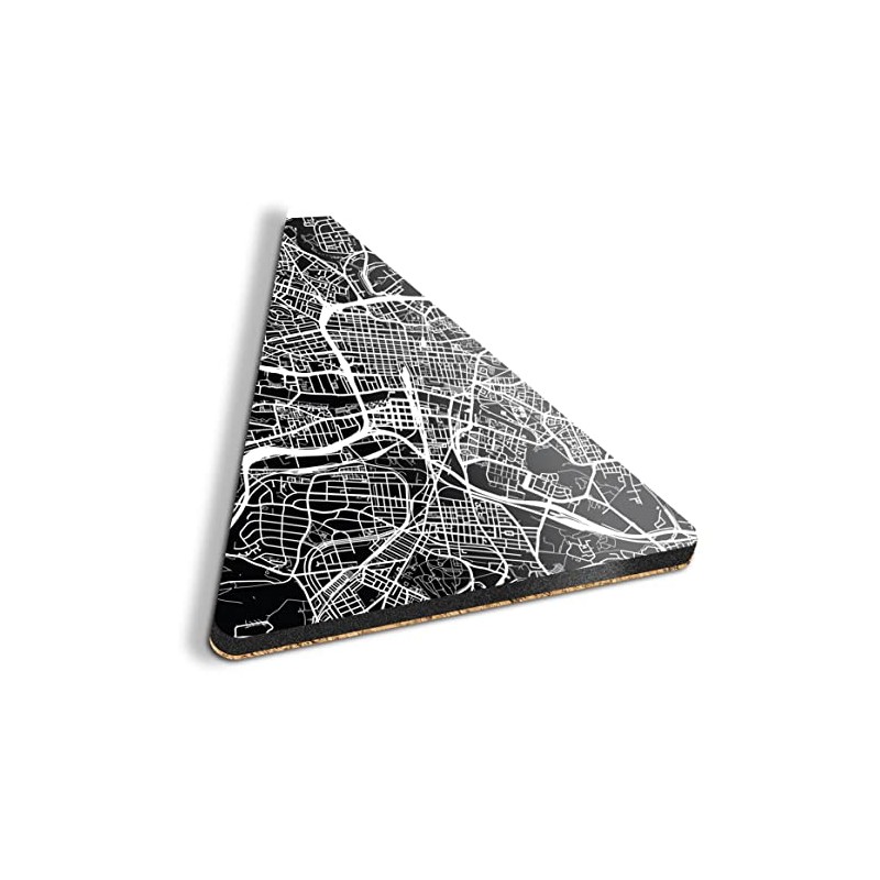 1 x Triangle Coaster - Glasgow Scotland Urban Street Map