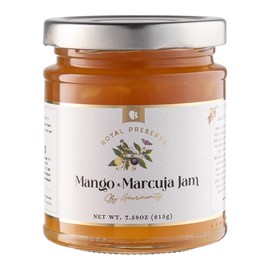 Gourmanity Royal Preserve Mango and Maracuja Jam, Mango Jam, Mango Passionfruit Preserves, 7.58oz /215gr Jar