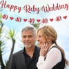 40th Happy Ruby Wedding Banner - Set of 2 Glitter