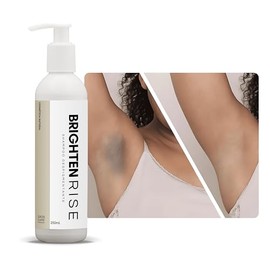 Shampoo Despigmentante - Brighten Rise 250ml. - Jabón Líquido Corporal Aclarante - Zona Íntima, Codos, Axilas, Tobillos, Cuello y Escote, Hiperpigmentaciones - Con Hidrolato de Arroz, Vitamina E, Ácido Láctico.