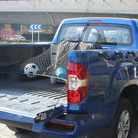 Highly Elastic Cargo Net, Simple Truck Bed Cargo Mesh Organizer, Suitable for Daily Light Loads of Trucks, 4'x4' Stretches to 7'x7'