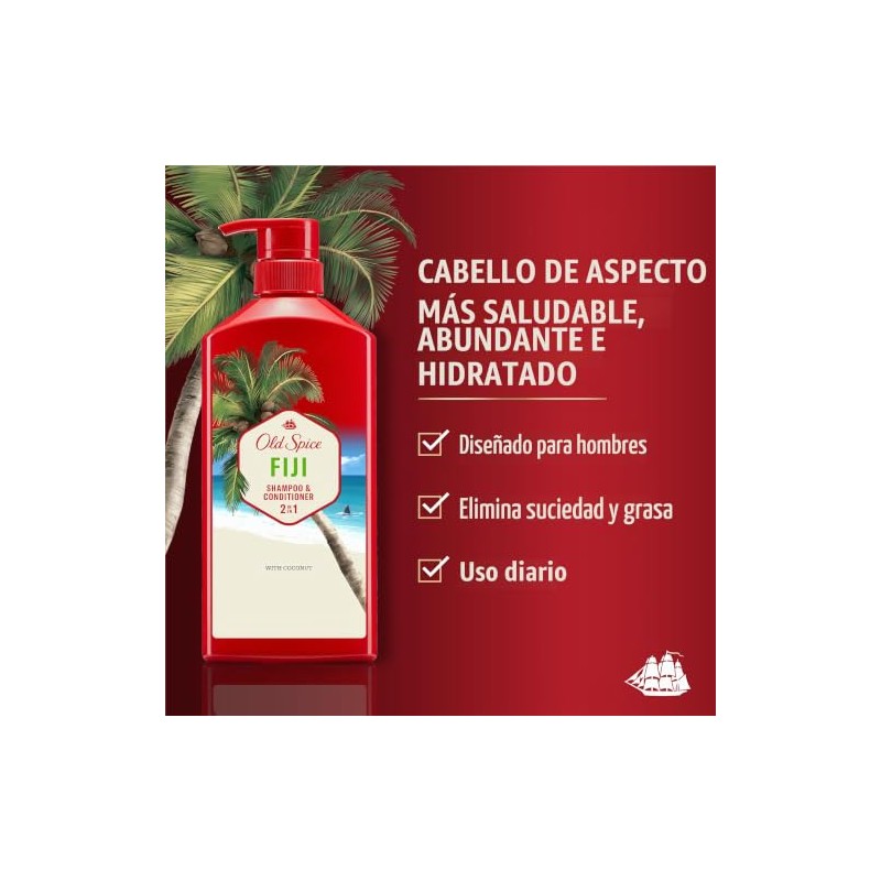 Old Spice Fiji 2 en 1 Champú y acondicionador para