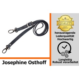 Josephine Osthoff Handtaschen-Manufaktur 2 cm Leather Shoulder Strap, Genuine Leather on Both Sides - Blue -
