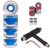 FunTomia Set of 4 (LED) Longboard/Skateboard Wheels (Big Wheels) in