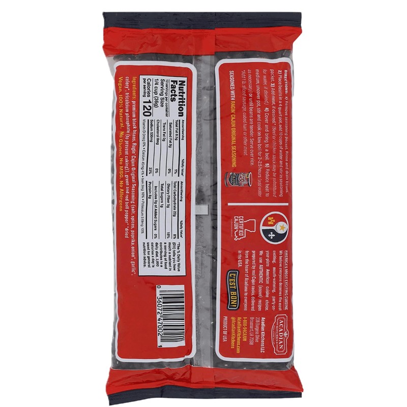 Seasoned Black Beans 16 oz Ragin Cajun (Pack of 1)