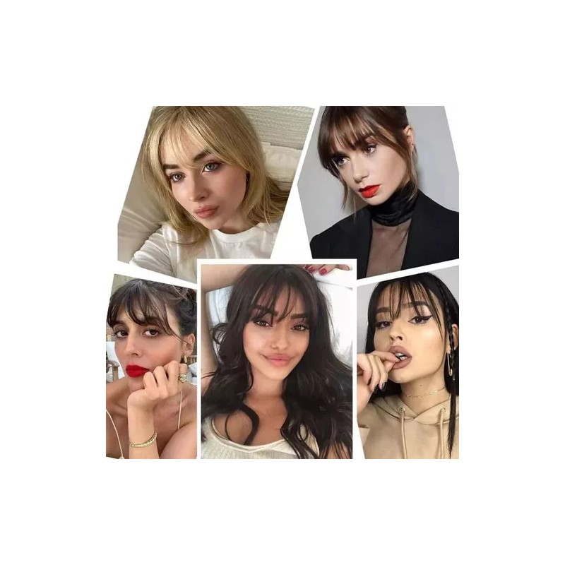 MAJO-MX Flequillo Extension De Cabello Natural Con Clip