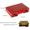 Double-Sided Fishing Lure Hook Tackle Box 44 Slots Plastic Clear