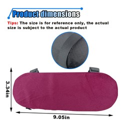 BDZMC 2PCS Car Seat Armrest Covers, Soft & Comfortable Office Chair Arm Pad, Anti-Scratch Car Armrest Cushion, Universal Car Armrest Pillow Protector Cover for Most Cars (Purple)