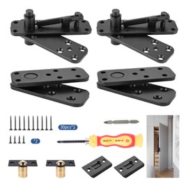 Heavy Duty Hidden Door Hinge, 570Lbs Load-Bearing Thickened Solid Alloy Steel - 360° Rotation Hidden Pivot Hinge for Bookcase, Secret Doors, Murphy & Shelf Doors, Invisible Pivot Door Hinge