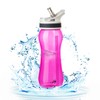 AceCamp 21oz Water Bottle with Straw Curved-Bottle Design Easy To