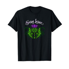 Funny Scotland Sassy Lassie Thistle Flower Celtic Heritage T-Shirt
