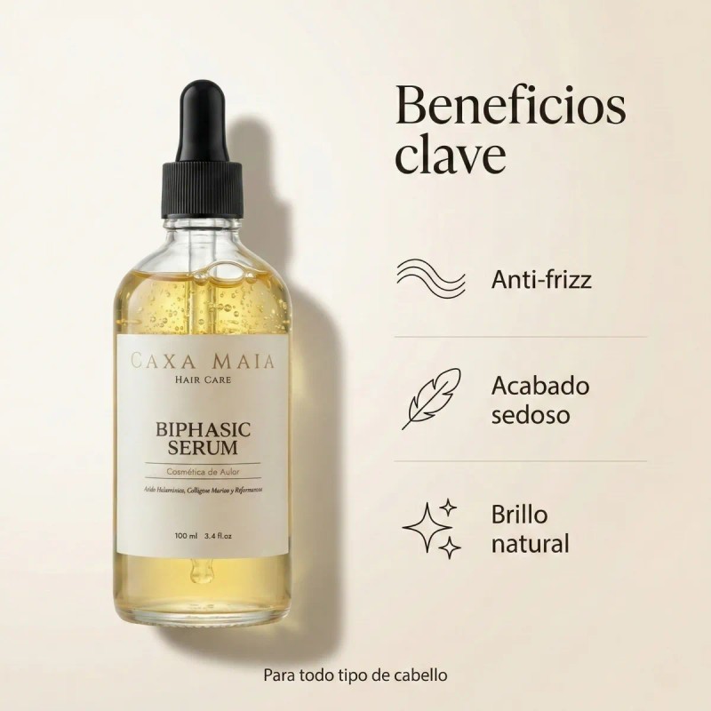 Sérum Capilar Anti Frizz Caxa Maia 100ml Brillo Natural
