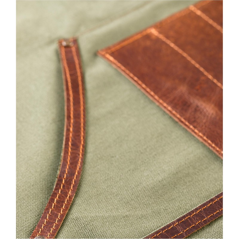 Node Leather - Cross Back Canvas Aprons With Pockets |Adjustable