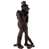 Iron Effect Cuddling Frogs Figurine Ornament - Home or Garden