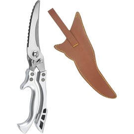 Kitchen Scissors, Stainless Steel, Rust Free, Kitchen Scissors, Multi-functional, Labor Saving, Powerful Chicken Bone Scissors, Sharp, Disassembly, Washable, Chicken, Fish, Crab, Shrimp Cooking,