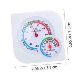 Alipis Thermometer Indoor Thermostat House Temperature Monitor Indoor Hygrometer Home Temperature Monitor Hygrometer Indoor Outdoor Temperature Gauge White Plastic