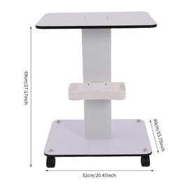 Beauty Salon Trolley Cart, Multil-Function Rolling Cart Tray Mobile Storage Cart with 4 Wheels for Beauty Salon Instrument, LxW: 20.47 * 15.75 * 27.17in, Recommended Load 88.18lbs