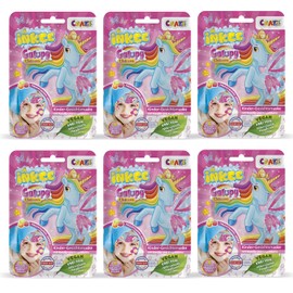 Inkee Galupy Unicorn Children's Face Mask, Pack of 6, 6 x Beauty Cloth Masks with Fruit Gum Aroma, Calendula and Chamomile Extracts, Moisturising Mask Face for Girls