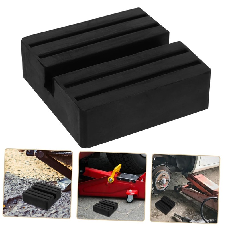 Chelhead 2 Pack Black Rectangle Jack Stand Pads Anti-Slip Jacking