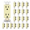 TOPELER Decorator Wall Receptacles, 15A 125V Standard Electrical Power Socket