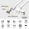 JUXINICE - Cable Ethernet Cat6 de 90 grados, color blanco,